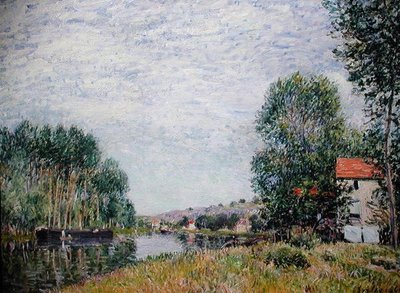 Banks of the Loing v Moretu od Alfred Sisley