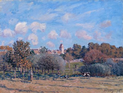 Zvonice v Noisy-le-Roi, podzim od Alfred Sisley