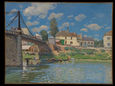 Most ve Villeneuve-la-Garenne od Alfred Sisley