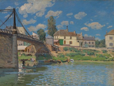 Most ve Villeneuve-la-Garenne, 1872. od Alfred Sisley