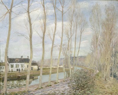 Kanál Loing v Moretu od Alfred Sisley