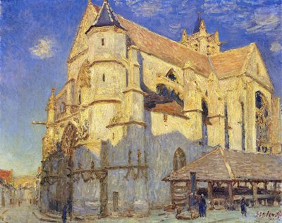 Kostel v Moret, mrazivé počasí, 1893 od Alfred Sisley