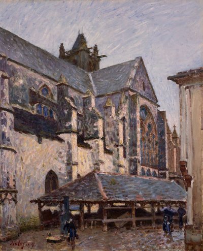 Kostel v Moret v dešti, 1894. od Alfred Sisley