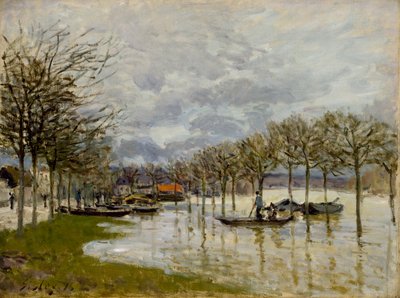 Povodeň na cestě do Saint-Germain, 1876 od Alfred Sisley