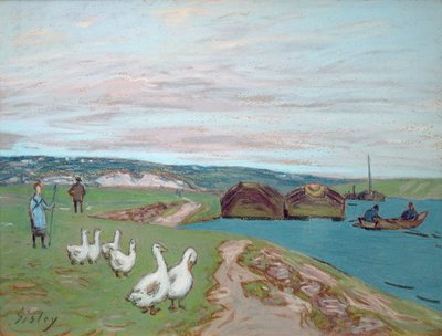 Husí dívka (pastel) od Alfred Sisley