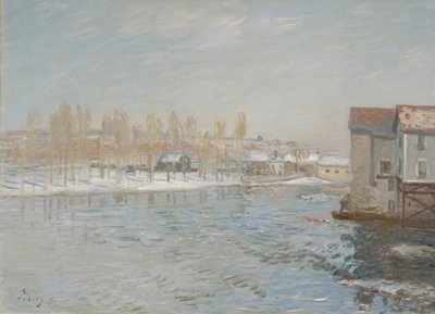 The Loing and the Mills of Moret, Snow Effect, 1891 od Alfred Sisley