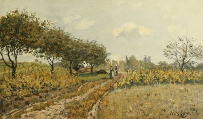Cesta na venkově; Cesta na venkově, 1876 od Alfred Sisley