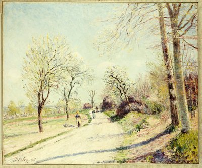 Cesta z Veneux do Moret na jarní den, 1886 od Alfred Sisley