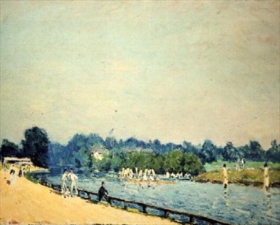 Cesta do Hampton Court od Alfred Sisley