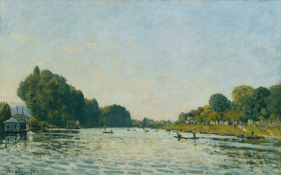 Seina v Bougival; La Seine a Bougival, 1872 od Alfred Sisley