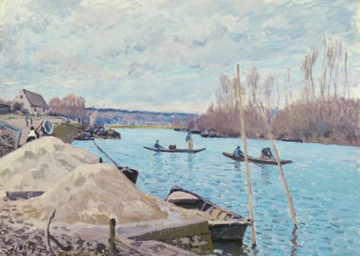 Seina v Port-Marly, Hromady písku, 1875. od Alfred Sisley