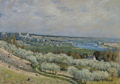 Terasa v Saint-Germain, jaro od Alfred Sisley