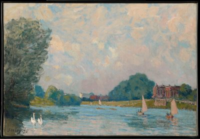 Temže u Hampton Courtu od Alfred Sisley