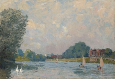 Temže v Hampton Court, 1874 od Alfred Sisley