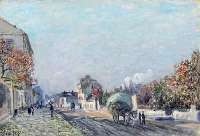 Ulice v Marly - obraz Alfreda Sisleyho (1839-1899), olej na plátně, 38,1 x 55,9 cm od Alfred Sisley