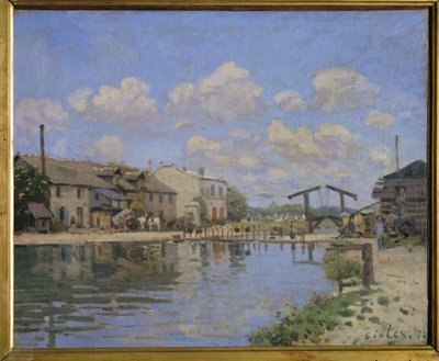 Pohled na kanál svatého Martina v Paříži... (olej na plátně) od Alfred Sisley