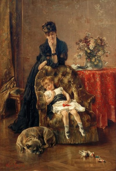A.Stevens, Spící dítě od Alfred Emile Stevens
