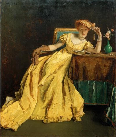 A. Stevens, Dáma ve žlutém od Alfred Emile Stevens