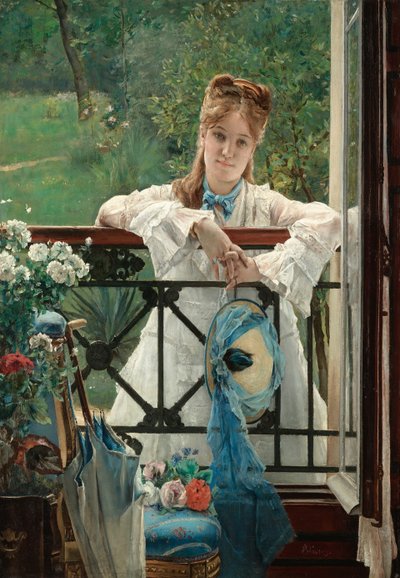 Modrá stuha, asi 1894. od Alfred Emile Stevens