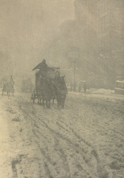 Práce s kamerou: Zima - Fifth Avenue, 1892. od Alfred Stieglitz