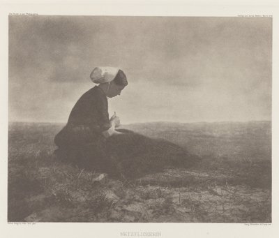 Netzflickerin (Mending Nets), Katwijk 1894 od Alfred Stieglitz
