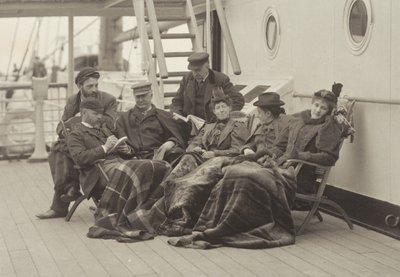 Sime Herrmann, manželé Mannovi, dr. Brown, pan McGibbon, slečna Linthicumová a Emmy – na palubě lodi Bourgogne ve dnech 5.–14. května 1896 od Alfred Stieglitz