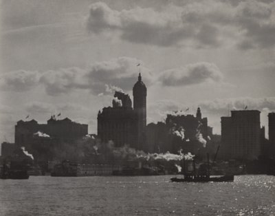 Budova Singer Building z pohledu od řeky Hudson od Alfred Stieglitz