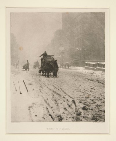 Zima - Pátá Avenue od Alfred Stieglitz