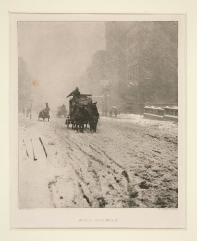 Zima – Pátá avenue od Alfred Stieglitz