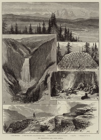Yellowstonský park, Severní Amerika od Alfred W. Cooper