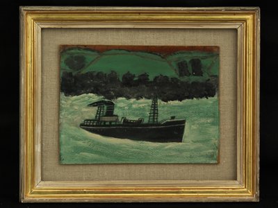 Trawler u cornwallského pobřeží, kolem roku 1928 od Alfred Wallis
