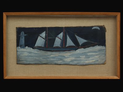 Trawler u cornwallského pobřeží, kolem roku 1930 od Alfred Wallis