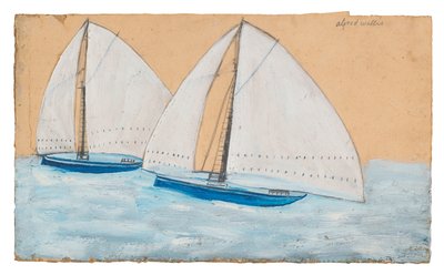 Dvě plachetnice od Alfred Wallis