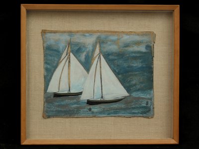 Dvě plachetnice, kolem roku 1930 od Alfred Wallis