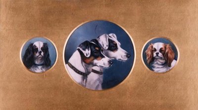 Foxteriéři a King Charles španělé od Alfred Wheeler