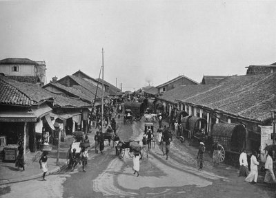 Typická pouliční scéna v Native Quarters, Colombo, c1890, 1910 od Alfred William Amandus Plate