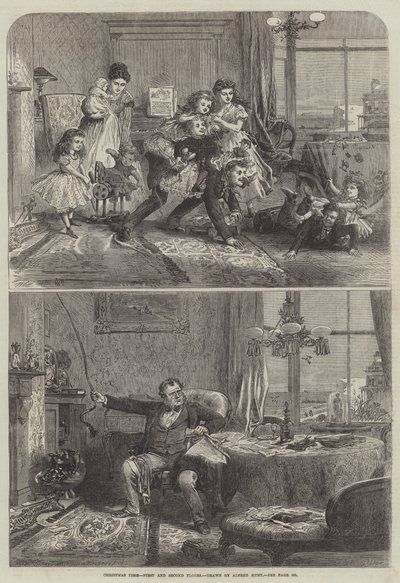 Vánoční čas, první a druhé patro od Alfred William Hunt