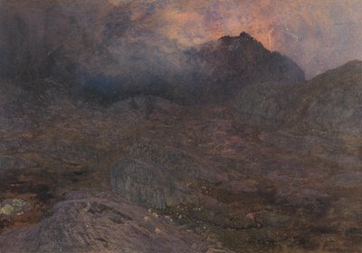 Can Torfaen, c.1857 (wc s barvou karoserie a poškrábáním) od Alfred William Hunt