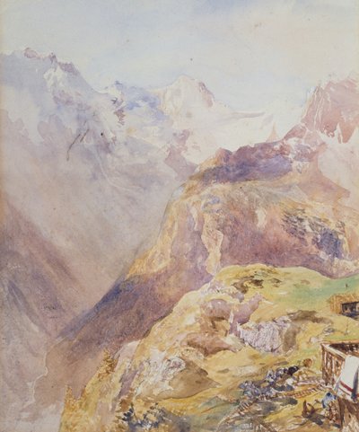 Údolí Lauterbrunnen z Murrenu od Alfred William Hunt