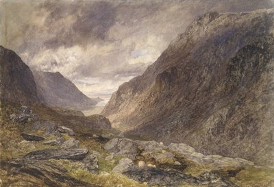 Pass of Llanberis, c.1853 (akvarel na papíře) od Alfred William Hunt
