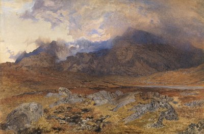 Snowdon po dubnovém krupobití od Alfred William Hunt