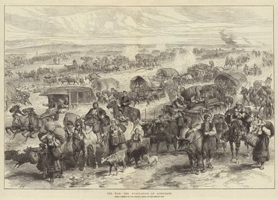 Válka, evakuace Alexinatz od Alfred William Hunt