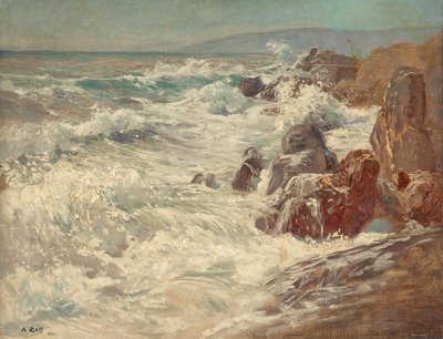 Surfování na pobřeží Nervi od Alfred Zoff