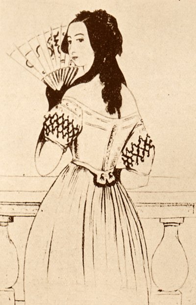 George Sand (kresba) od Alfred de Musset