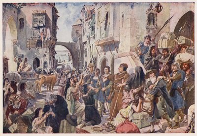 Vyhnání Židů z Portugalska od Alfredo Roque Gameiro