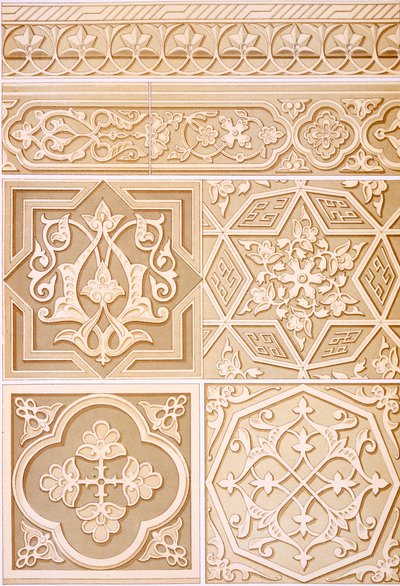 Detailní studie Architektonické výzdoby, pub. 1883. od Alhusain Fawzy