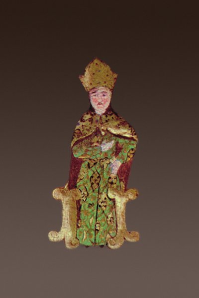 Uherský král Lajos II. 1506-26 na poradě před bitvou u Moháče v roce 1526, 1558 tuš a zlatý list na pergamenu detail 290004 od Ali Amir Beg