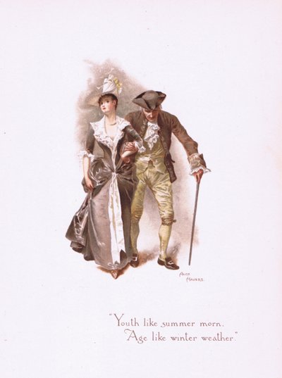 Mládí jako letní ráno, z Some Old Love Songs vydané Hildesheimer & Faulkner, 1892 od Alice Havers