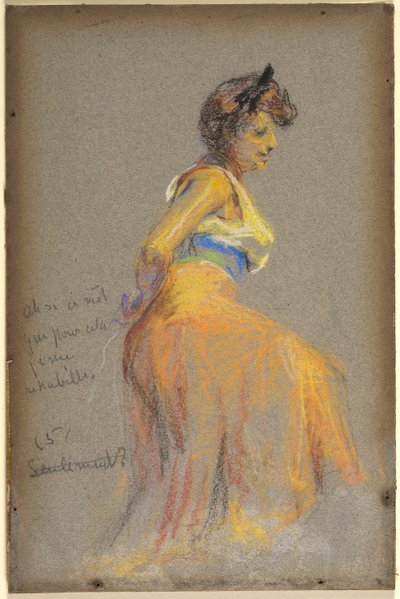 Model ve žluté barvě od Alice Pike Barney