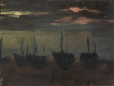 Lodě v měsíčním světle, n. d. od Alice Pike Barney